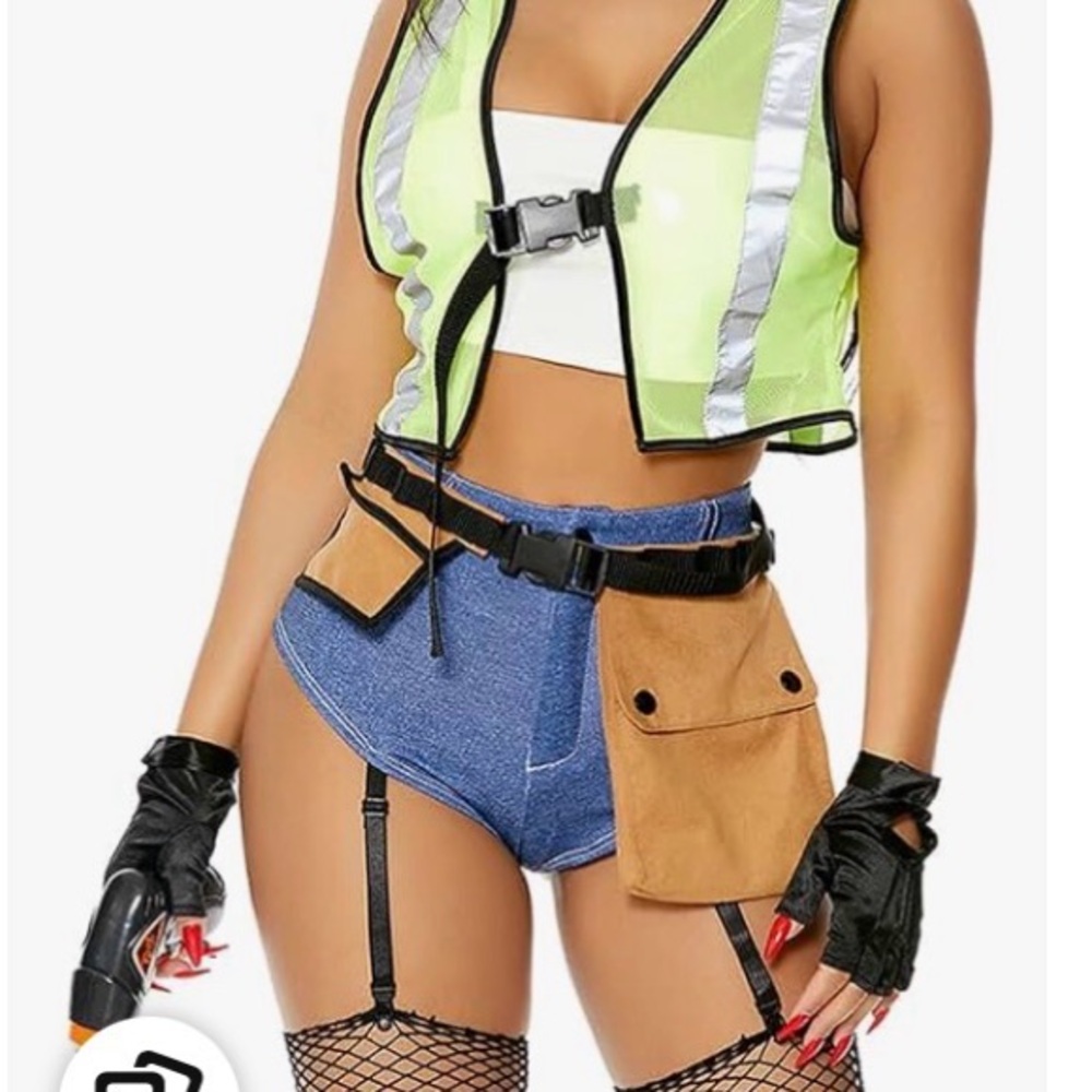 Forplay “Under Construction” Costume Set – Festival/Rave Outfit -SMALL